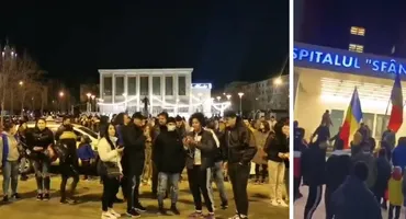 Proteste halucinante la Spitalul din Bacău: Hoții, asasinii! - VIDEO