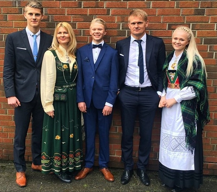 Familia lui Erling Haaland. Sursa foto: Instagram