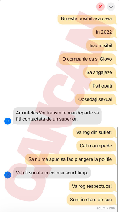 Tânără din Capitală, hărțuită de livratorul Glovo