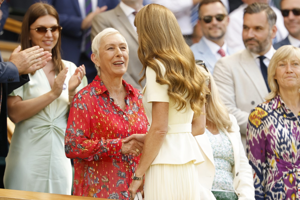 Kate Middleton și Simona Halep au urmărit finala Wimbledon din loja regală/ sursă foto: Profimedia