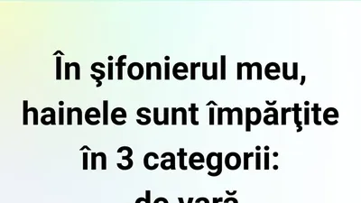 BANCUL ZILEI | Categorii de haine în șifonier