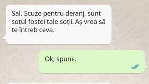 BANC | "Scuze pentru deranj, sunt soțul fostei tale soții"