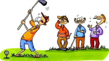 BANC| Patru bătrâni s-au dus la un club să joace golf