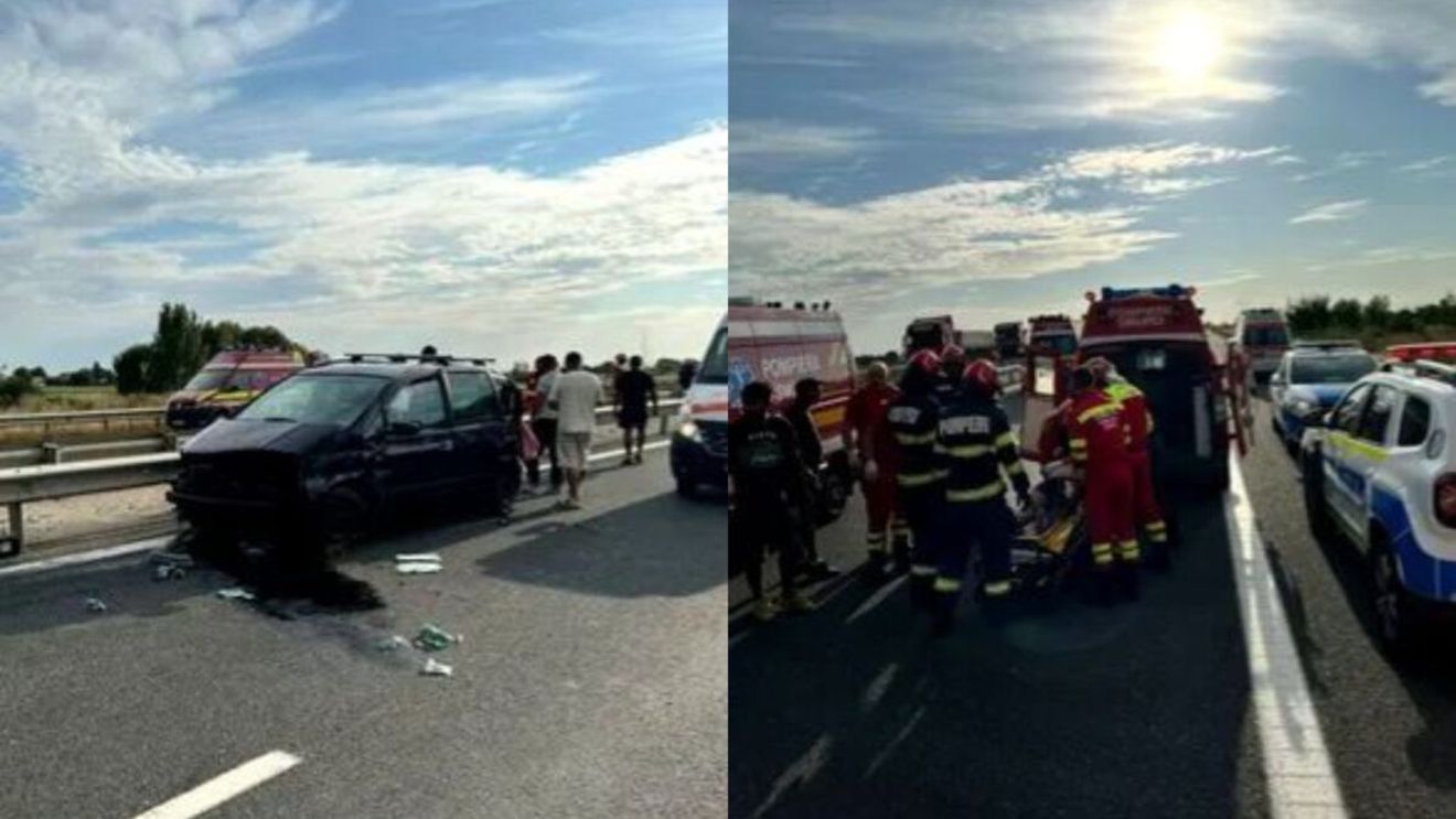 Accident grav pe A3: 2 victime au fost intubate, iar alta a fost preluată de elicopterul SMURD