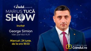 Marius Tucă Show începe miercuri, 24 iunie, de la ora 18.00, live pe Gândul. Invitat: George Simion