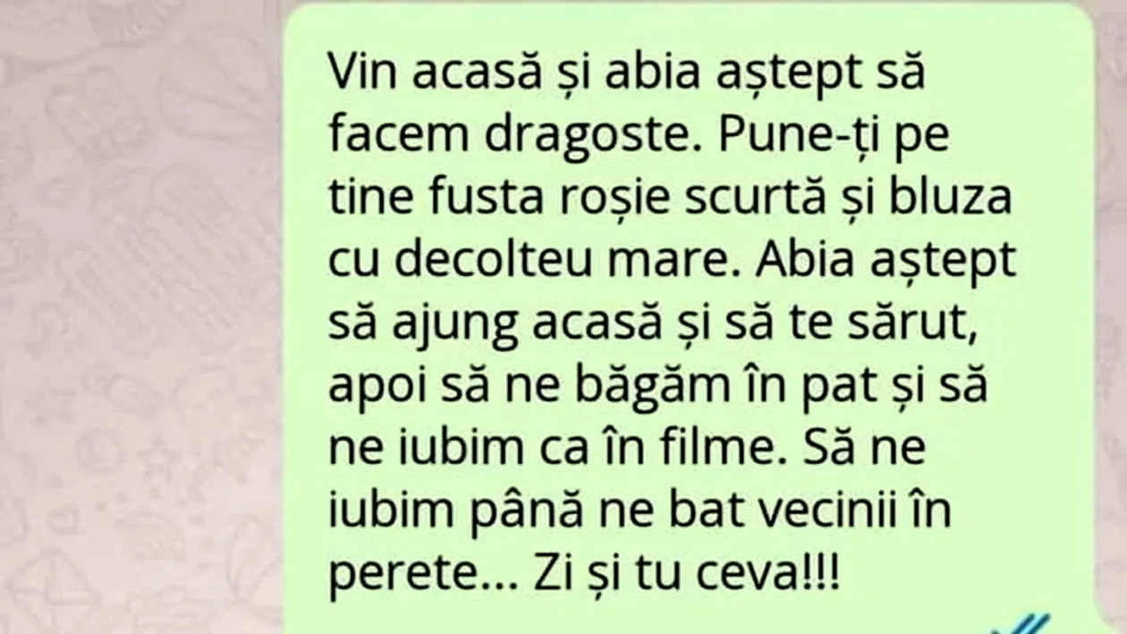 Bancul sfârșitului de săptămână | Vin acasă și abia aștept să facem dragoste