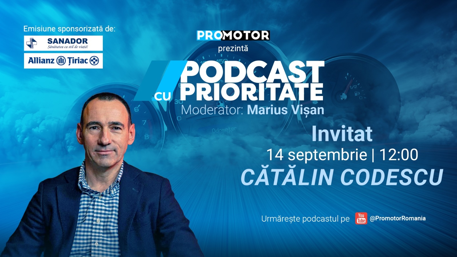 Cătălin Codescu vine la „Podcast cu Prioritate” #112. ProMotor analizează principalele probleme de siguranță rutieră din România