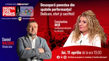 Fosta mare atletă română Constantina Diţă este invitata emisiunii ,,Drumul spre Paris’’ de joi, 11 aprilie, de la ora 19:00