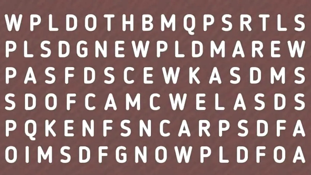 Test IQ pentru genii | Doar cei cu ochi de șoim găsesc cuvântul 'CAR' în doar 5 secunde!