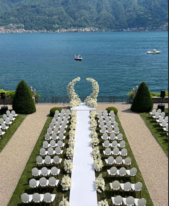 Decor de poveste pentru nunta faraonică de pe  malul lacului Como (Foto: Instagram)