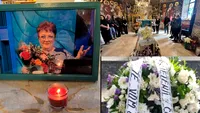 Minerva a fost înmormântată azi. Imagini de la slujba cu bun gust din biserică