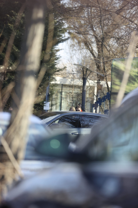 Cristi Borcea și Valentina Pelinel ies din restaurantul unde au luat prânzul