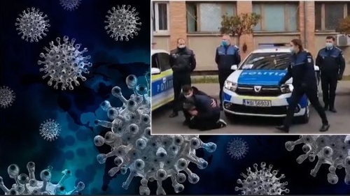 Un polițist din Mehedinți, răpus de infecția cu COVID-19. Imagini cu puternic impact emoțional surprinse la omagiul pe care i l-au adus foștii colegi | VIDEO