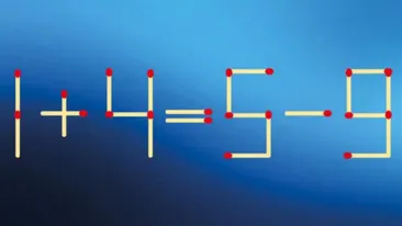 TEST IQ | 39 la sută dintre oameni nu găsesc soluția. Trebuie mutat un singur băț de chibrit