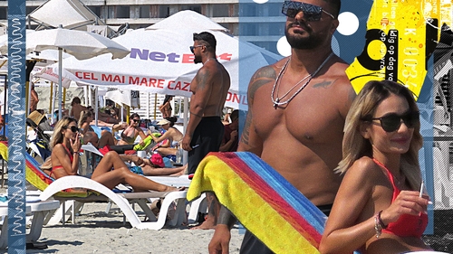 Vestitul concurent de la “Puterea Dragostei” și-a flexat mușchii pe plajă în fața unei blonde și…
