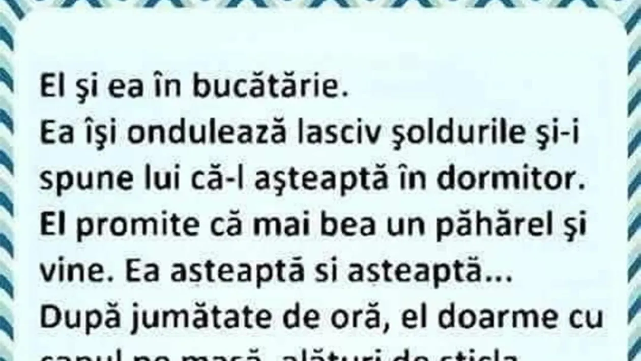 BANCUL ZILEI | El și ea, în bucătărie