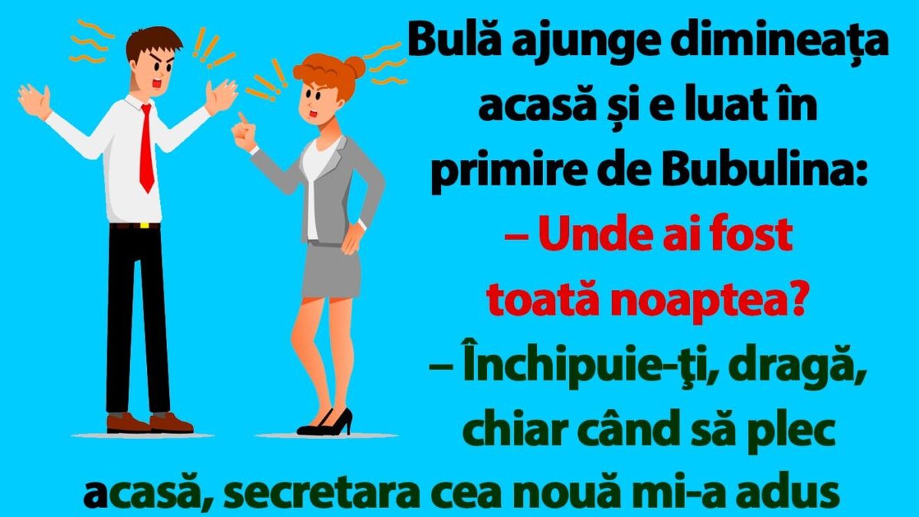 BANC | Bulă ajunge dimineața acasă și e luat în primire de Bubulina