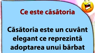 Bancul începutului de octombrie | Definiția căsătoriei