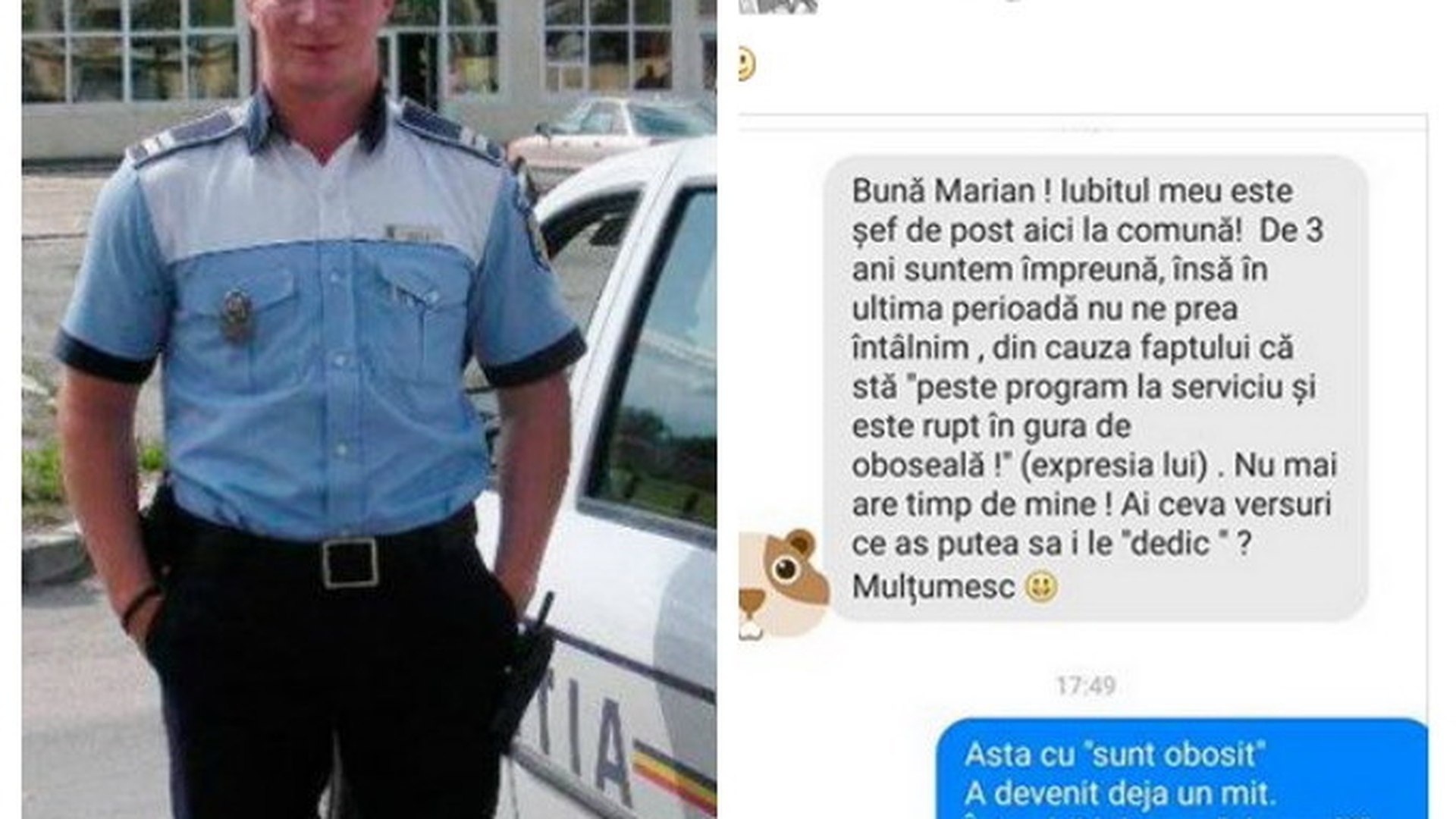”Să-ţi spună cum o cheamă!”. Nevasta unui şef de post a apelat la MARIAN GODINĂ ca s-o ajute cu soţul ei