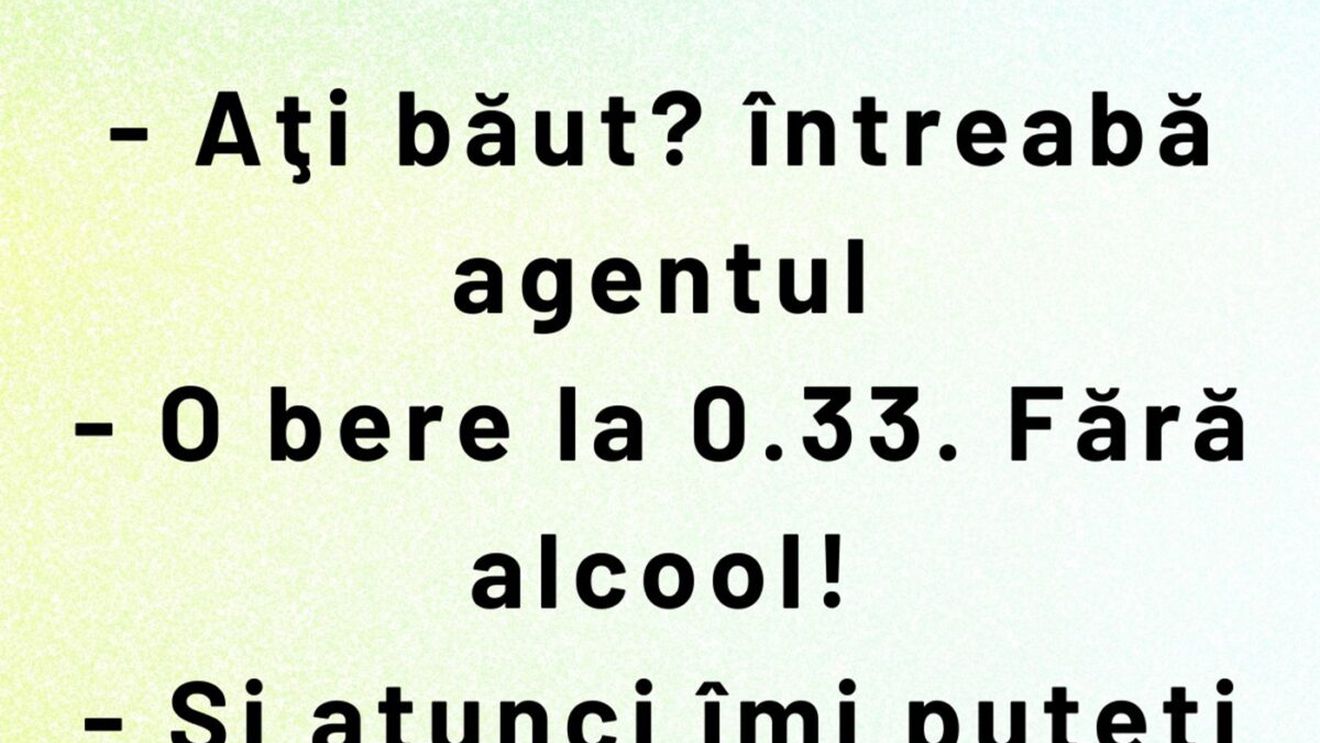 BANCUL ZILEI | Cum să te îmbeți dintr-o bere fără alcool la 0.33