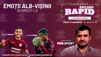 Junior Morais și Lucian Goge vin la EXCLUSIV RAPID, la ora 17:30, live, pe YouTube – ProSport