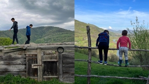 Și-au găsit fericirea după ce au părăsit Bucureștiul și s-au mutat în vârful unui deal din Maramureș. Povestea unei familii cu 4 copii care s-a regăsit într-un loc parcă atins de Dumnezeu