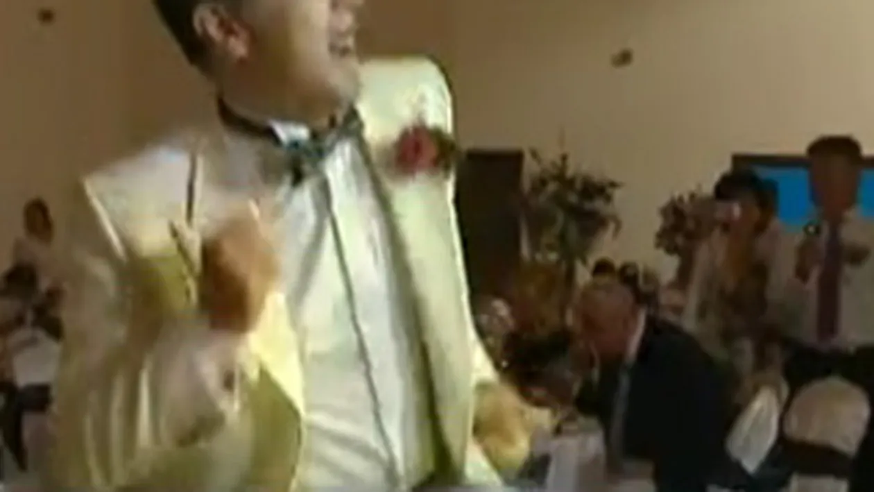 VIDEO Si romanii cu bani au talent! Uite cum s-a rupt in figuri la dans Gigi Becali la nunta lui Gabi Firea