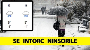 E oficial, se întoarce iarna în România. Orașele în care ninge săptămâna viitoare, potrivit meteorologilor Accuweather
