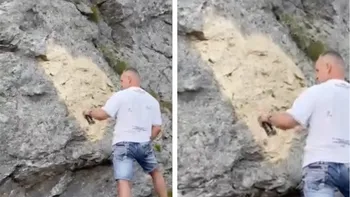 A vrut să-și declare iubirea, dar a ajuns „vedetă” pe internet. Ce a făcut un turist pe Transfăgărășan