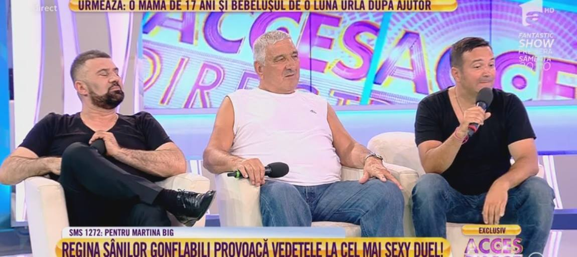 Ioniţă de la Clejani, Rică Răducanu şi Daniel Buzdugan au asistat în direct la competiţia sânilor (Sursă foto: captură Antena 1)