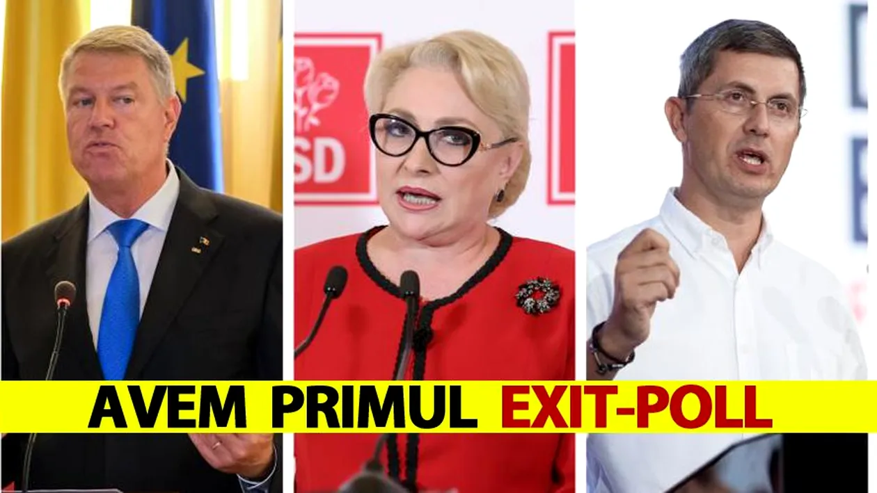 Alegeri prezidențiale 2019: Avem primul exit-poll. SURPRIZĂ: Câte voturi au Iohannis, Dăncilă și Barna