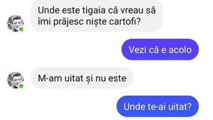 Bancul de weekend | "Unde este tigaia, că vreau să îmi prăjesc niște cartofi?"