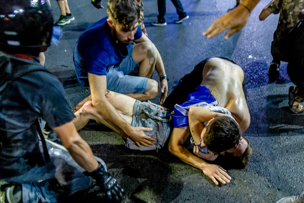 Incidente la protestul diasporei, in Bucuresti, Vineri, 10 August 2018. Inquam Photos /