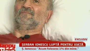 Serban Ionescu: As vrea ca la inmormantarea mea sa tina discurs un singur om, Radu Beligan! Pot sa termin ca Schwarzenegger cu 'I will be back' sau ca Liz Taylor: 'I love you'