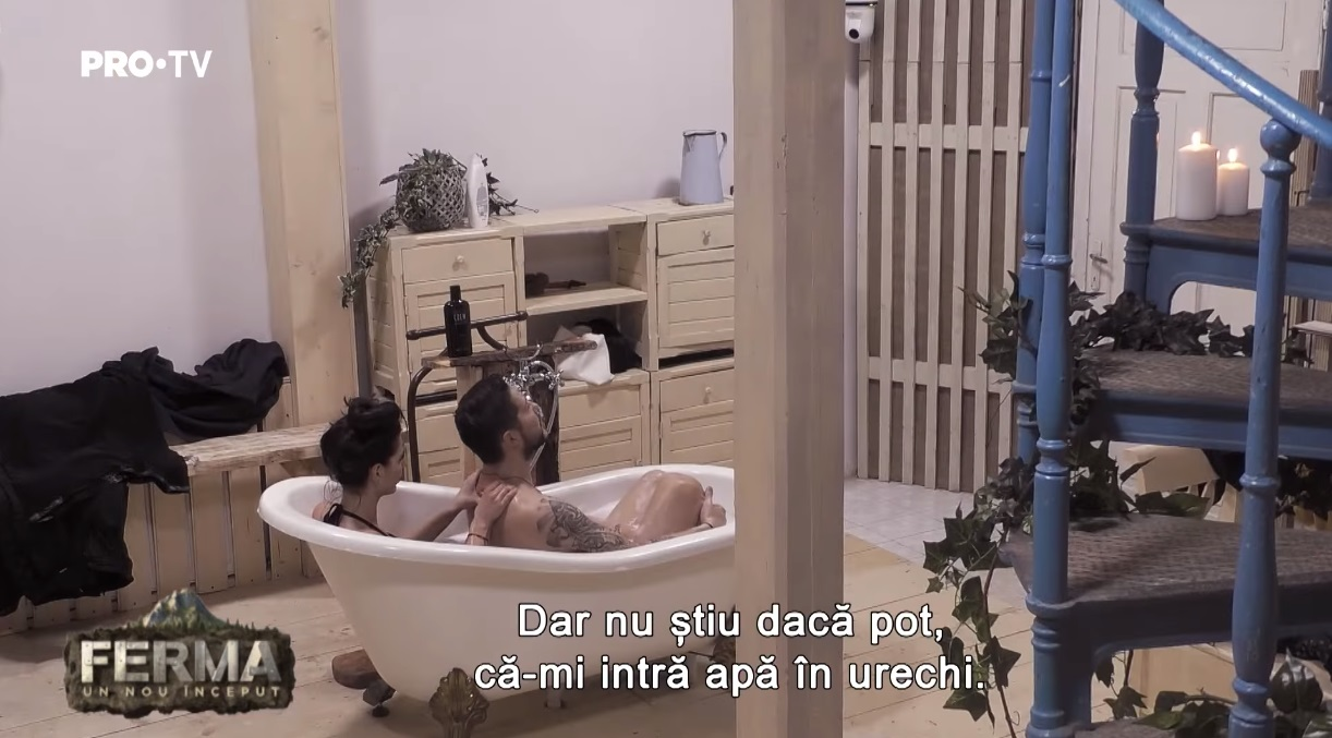 Scene compromițătoare la “Ferma”! Căsătorit și cu 2 copii, Jorge a fost filmat dezbrăcat în cadă cu Miss România