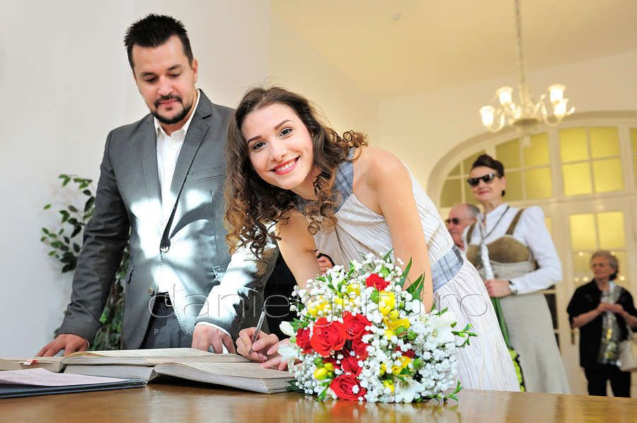 Ioana Picoș și Mihai Făgădaru, în ziua nunții