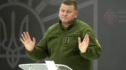 VIDEO. „Taci, te rog”. Valerii Zalujnîi spune că oficialii români i-au cerut să nu dezvăluie că drone rusești au căzut în România