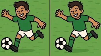 Test de perspicacitate | Acești doi fotbaliști par identici, dar nu sunt. Identificați toate cele 3 diferențe