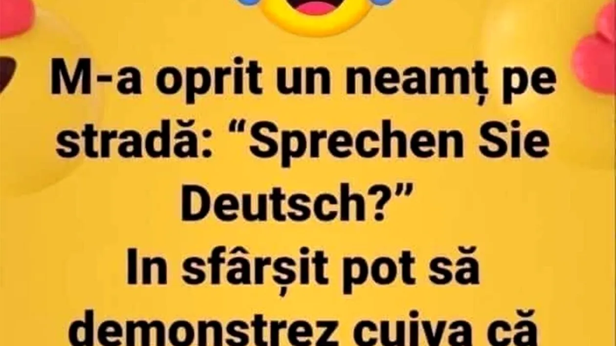 BANC | M-a oprit un neamț pe stradă