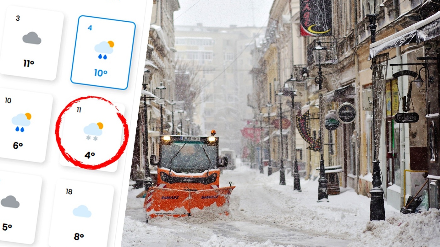 Câte zile ninge în decembrie, ianuarie și februarie, în București. Prognoza meteorologilor EaseWeather pentru această iarnă