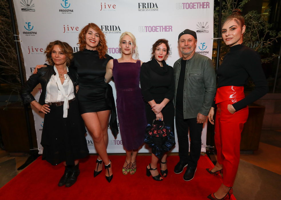 Jennifer Grey, Lola Kirke, Jemima Kirke, Emma Forrest and Billy Crystal at Los Angeles Premiere Of 'Untogether' held at Frida Restaurant on February 08, 2019 in Sherman Oaks, California, United States (Photo by JC Olivera)