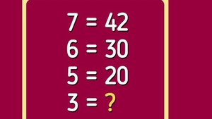 Test IQ exclusiv pentru genii | Dacă 7=42, 6=30 și 5=20, cât este 3?