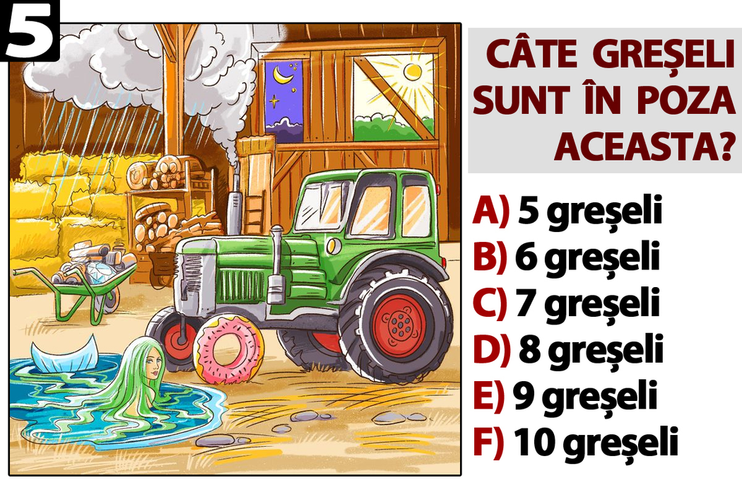 Test de inteligență special pentru genii | Găsiți toate greșelile în aceste 10 poze. Numărul răspunsurilor corecte îți va spune ce IQ ai