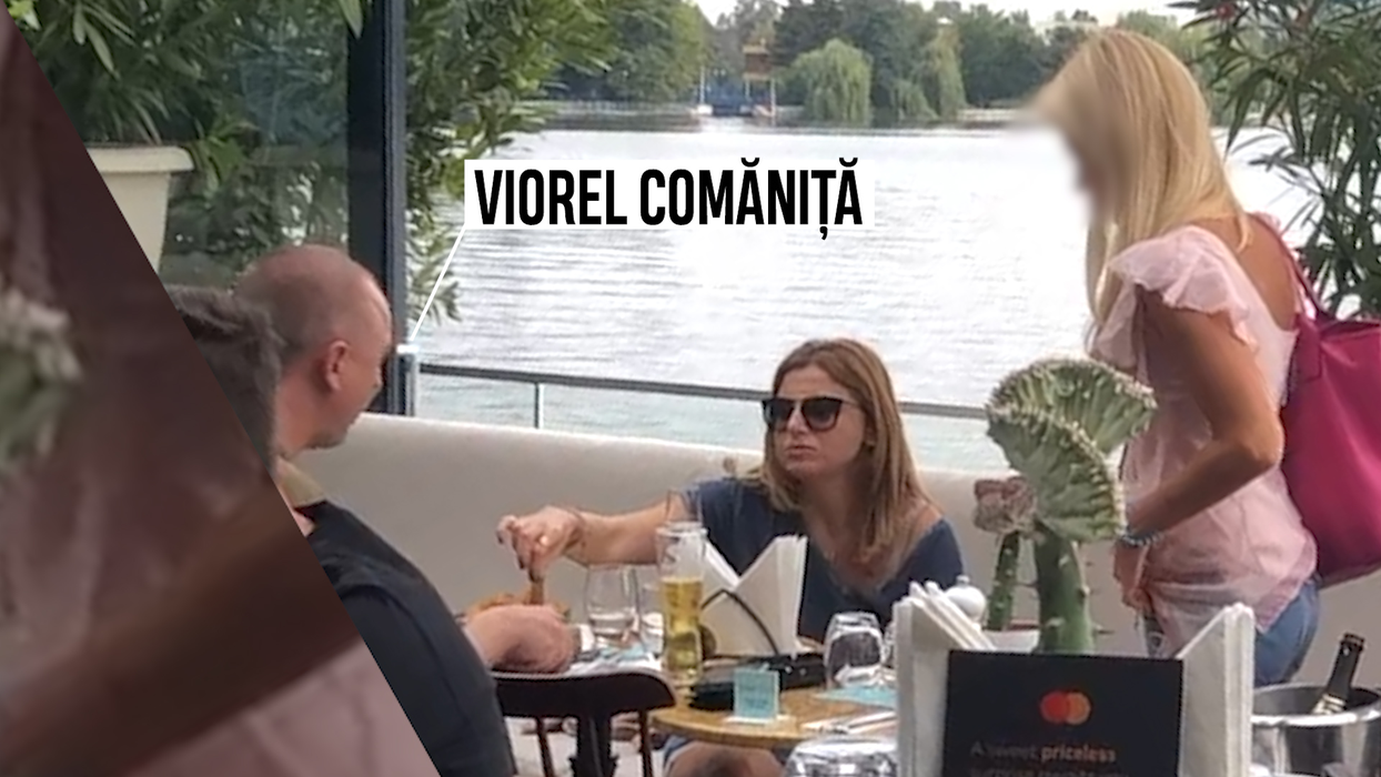 Fostul șef al Vămilor, la masă cu partenera, pe terasa Fratelli din Herăstrău