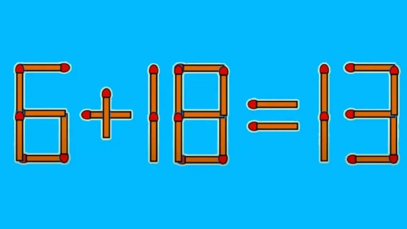 Testul IQ pentru copii isteți pe care unii părinți nu-l pot face! Corectează ecuația, mutând un singur băț de chibrit