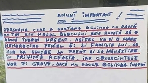 Mesaj uluitor apărut pe ușa unui bloc din Brăila: "Din cauza oamenilor ca voi, nu ne mai..."