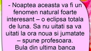 BANC | Bulă și eclipsa totală de lună