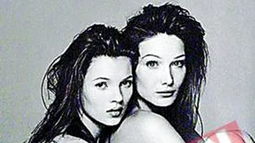 Carla Bruni, nud cu Kate Moss