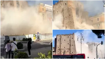 Momente de groază la Roma! Turnul medieval Torre dei Conti s-a prăbușit. Un muncitor român a rămas prins sub dărâmături
