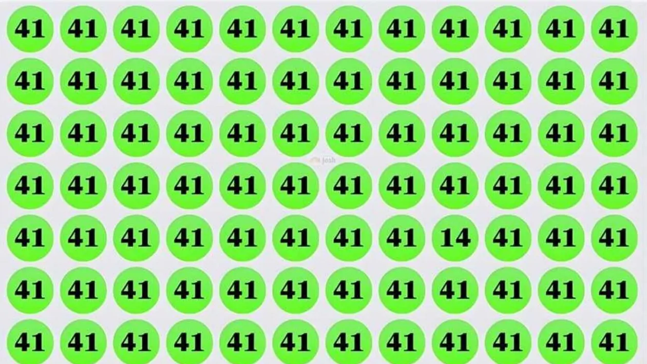 Iluzie optică | Identificați numărul 14 ascuns printre 41. Geniile reușesc în doar 4 secunde!